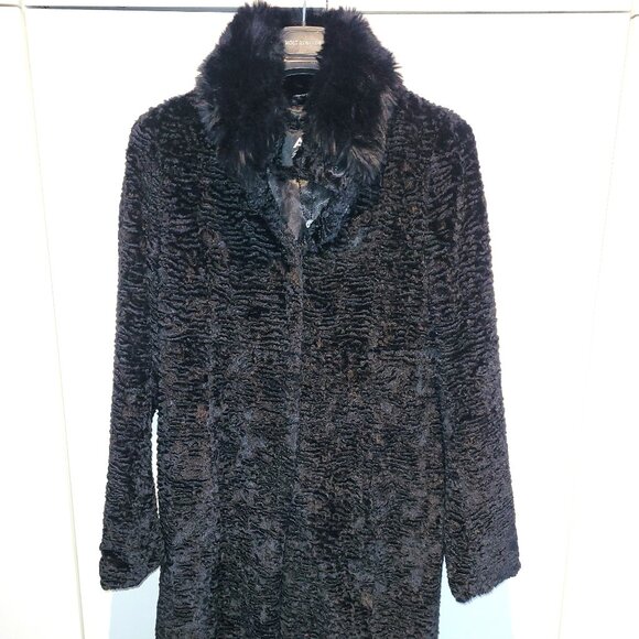 Vintage 90s ABS Faux Fur Coat Size XS - Picture 1 of 7